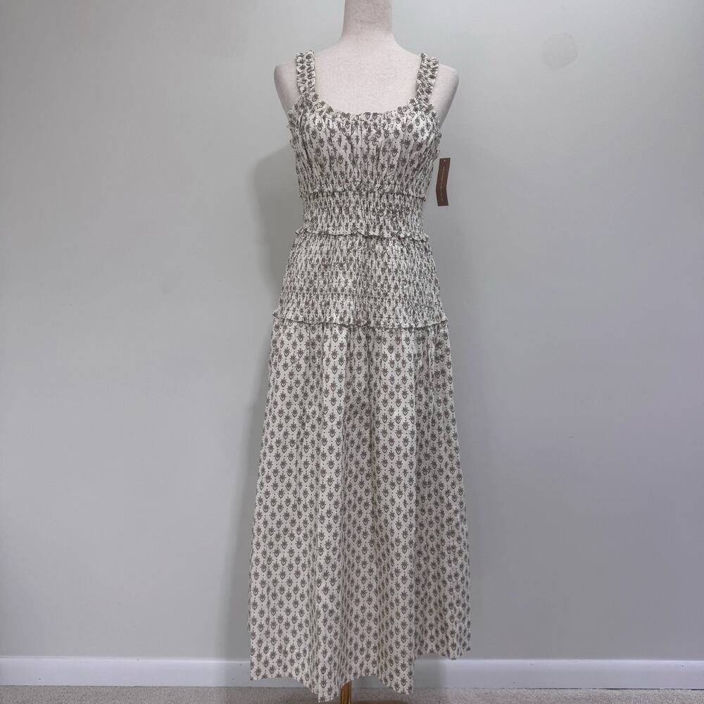 NWT Few Moda o.p.t Freya Cotton Dress Smocked Waist Cottagecore Milkmaid size M - Picture 3 of 12